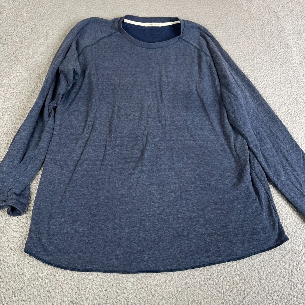 MARINE LAYER Sweatshirt Mens Extra Large Blue Long Sleeve Sweater Pullover Crew
